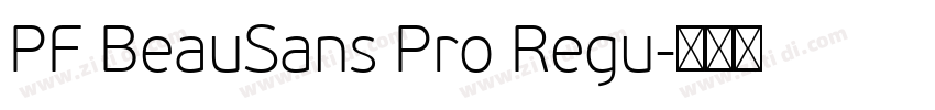 PF BeauSans Pro Regu字体转换